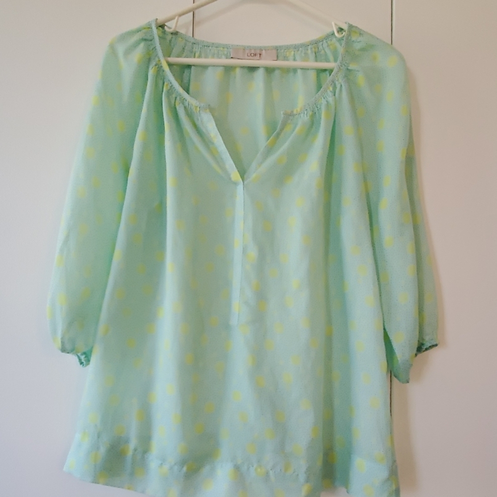 EUC Loft 3/4 length sleeve light weight shirt